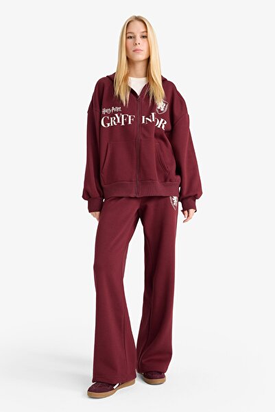 DeFacto Back to School Coool Harry Potter Wide Leg Slogan Patterned Thick Fabric Trousers F8945Ax25Au