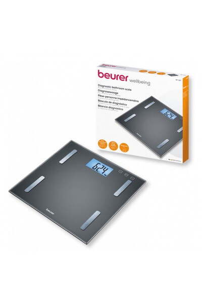 Beurer BF 180 Scale, 180 kg, Body Fat Index, Up to 10 memories, LED display, Tempered glass, Black