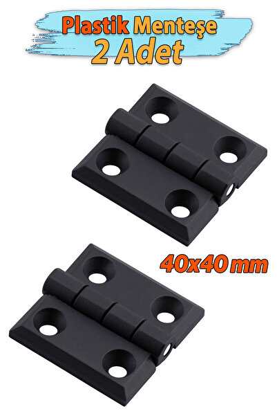 Badem10 Plastik Yaprak Menteşe 40x40 mm Dayanıklı 2 Adet Set Dolap Çekmece Kapak Mobilya Menteşe Menteşesi