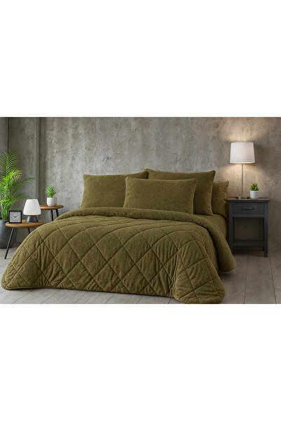 cs ilkim Single Luxury Green Welsoft Quilt Double-Sided 155X215