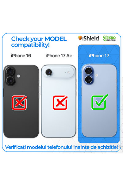 Gekko Mobile Carcasă transparentă pentru iPhone 17, Ultra Slim, gel de silicon, Clasică, grosime 2 mm, decupaj pentru lentilă