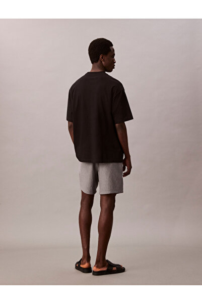 Calvin Klein Men Medium Grey Heather Cotton Terry Jogger Shorts