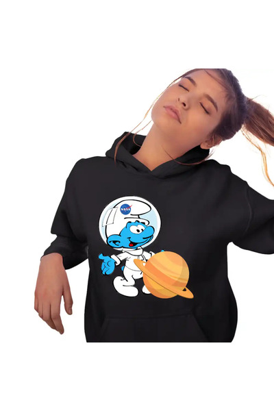 OEM Hanorac Femei Strumfii Astronaut Saturn Nasa