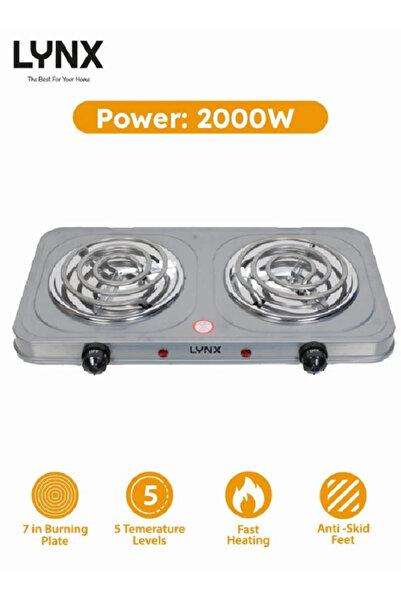 LYNX Durable Non-Stick Coated Electric Stove with Overheat Protection