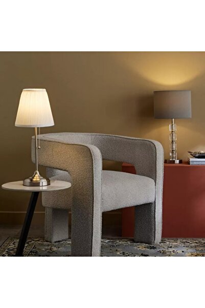 Generic Rollins Caskey Crystal Table Lamp with Linen Shade - 28 x 54 cm