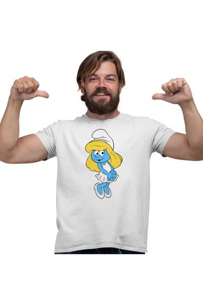 OEM Tricou Barbati Strumfita Desene Copilarie Strumfii