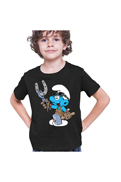 OEM Tricou Copii Baieti Strumfii Fierarul Potcovar Potcoava