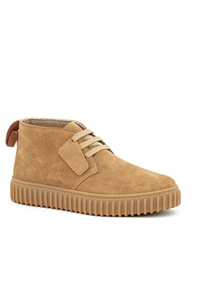 Tuna Genuine Leather Rubber Sole Lace-Up Men's Boots - B263271
