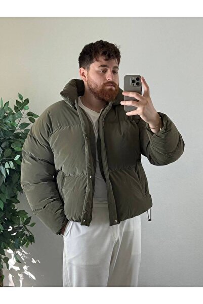 Arvens Frostline Men's Khaki Oversized Puffer Jacket High Quality Offering Comfort and Style in Cold Weather