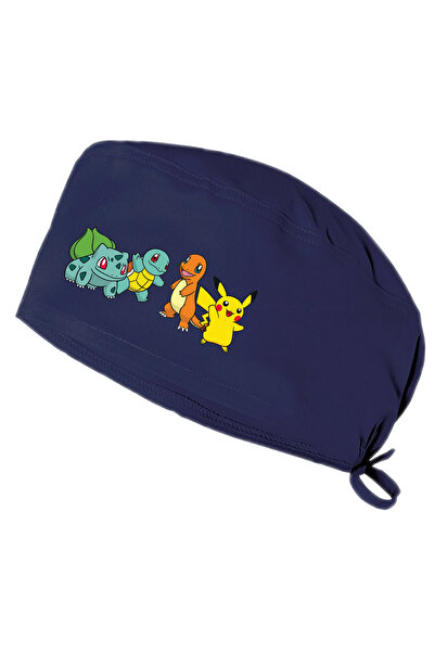 bonecim Bonnet cu tematică Pikachu Pokemon Doctor Nurse Cook Chef Bonnet Dent...