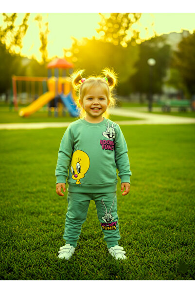 Burç طقم بناتي موسمي مكون من خيطين من القطن الممشط المطبوع بنقشة الطيور