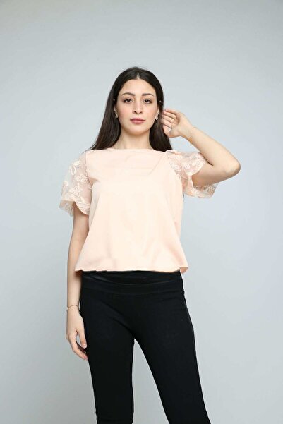 Nichii Formal Half-Sleeve Chiffon Top