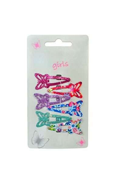 SHOPIENS - Σετ 6 τσιμπιδάκια μαλλιών για κορίτσια, μεταλλικά με γκλίτερ και Μ...
