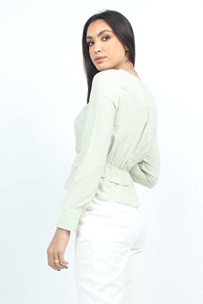 Kitschen Solid Long-Sleeve Top with Tie