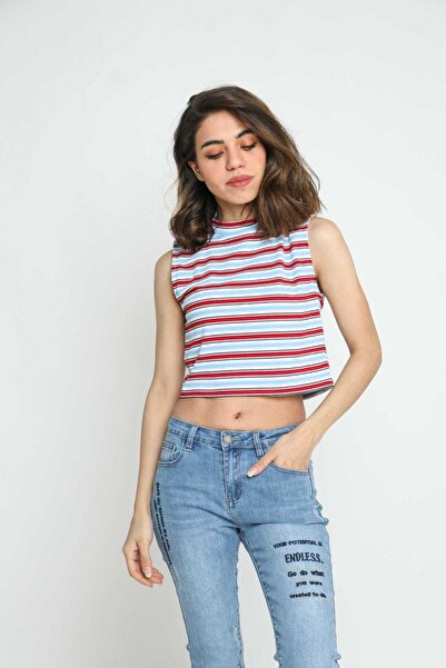 Kitschen Striped Cropped Top