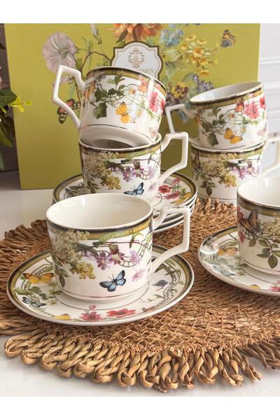 ROSSEV Tea Cup Muse Garden 6 Person 12 Piece