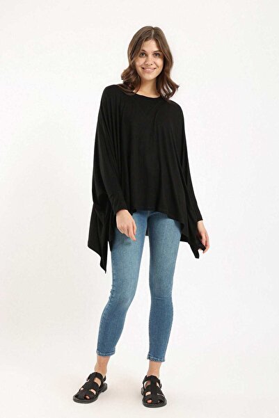 CARINA Oversized Solid Long-Sleeve Top