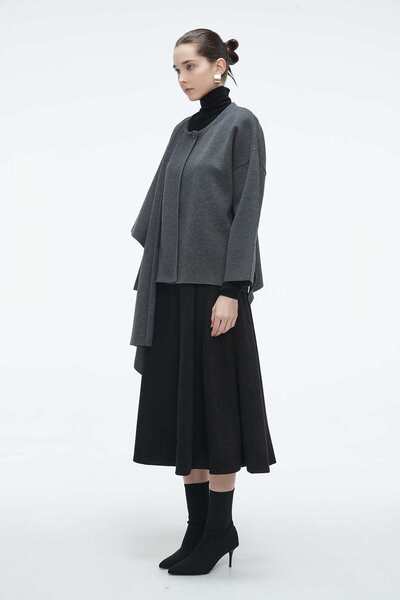 Yola Solid Long-Sleeve Top with Flutter Sleeves