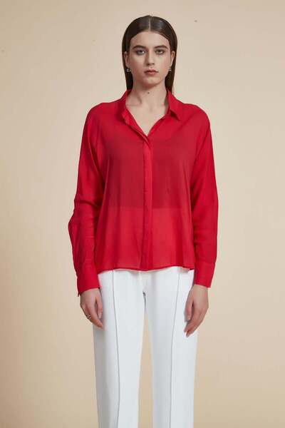 Yola Solid Buttoned Long-Sleeve Top
