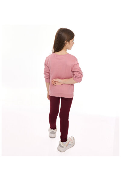 Victor and Jane By Styli Girls Foil Print Sweatshirt and Leggings Set