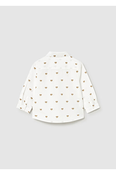 MAYORAL 1-4 Years Old Bear Shirt - White