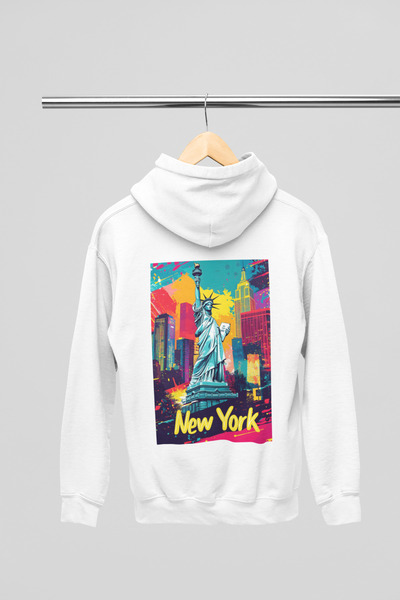MAGORS Hanorac unisex cu glugă cu imprimeu STIL-X NEWYORK