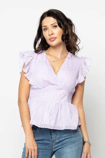 Nichii Ruffled Short-Sleeve Top