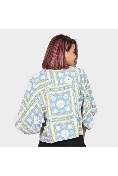 Kitschen Oversized Printed Silk Top