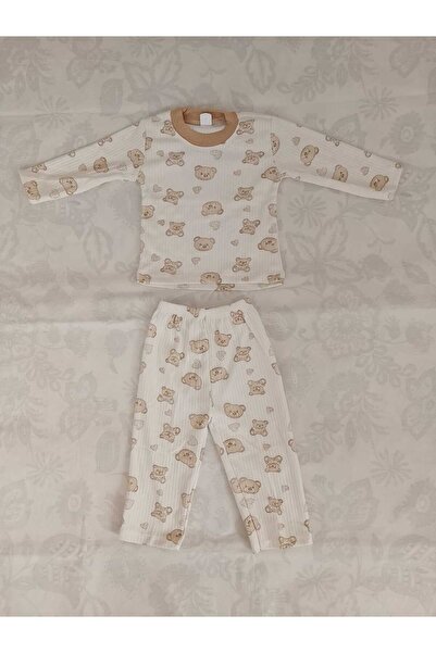 LEVENT BEBE Ayıcık Baskılı 1/3 Yaş Çocuk Pijama Takımı