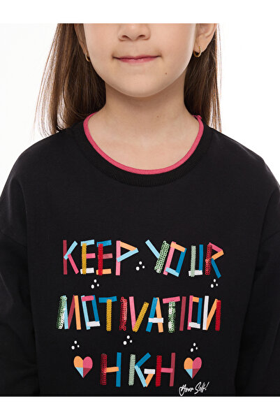 Victor and Jane By Styli Girls Graphic Floral Top and Leggings Set