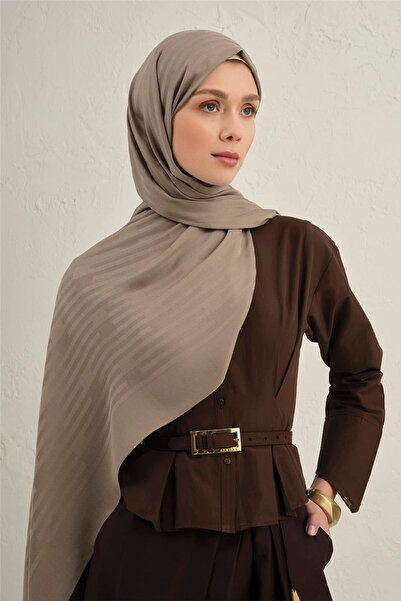 Armine Lyocell Viscon Stripes Patterned Shawl 2 76