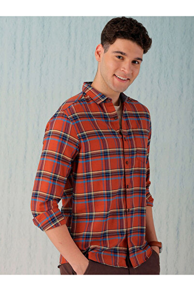 HardSoda By Styli Men Red Plaid Flannel Casual Shirt