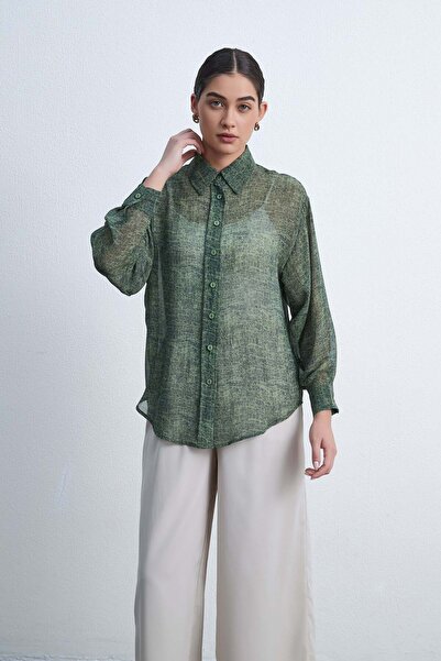 Livia Solid Long-Sleeve Buttoned Top
