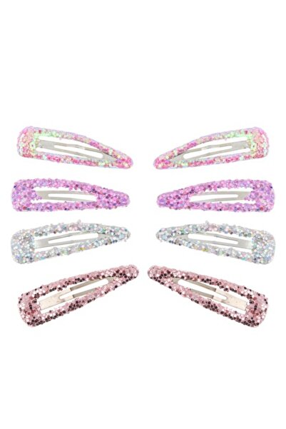 SHOPIENS Set 8 agrafe de păr Shopiens® pentru fete, multicolore cu sclipici, ...