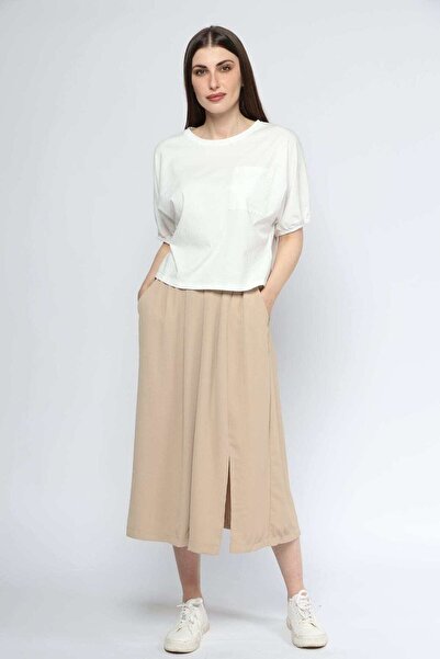 mica قميص سادة بأكمام قصيرة وجيب على الصدر