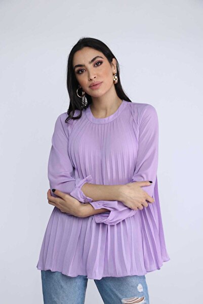 Nichii Pleated Long-Sleeve Top