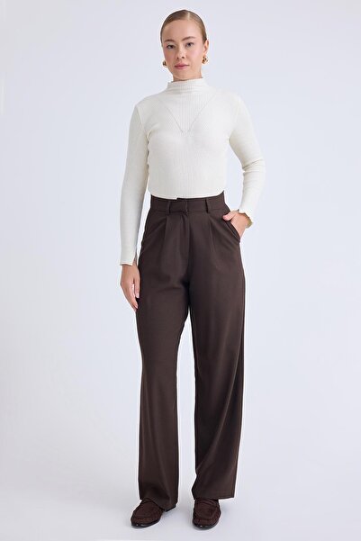 Vitrin Yüksek Bel Geniş Paça Palazzo Pantolon