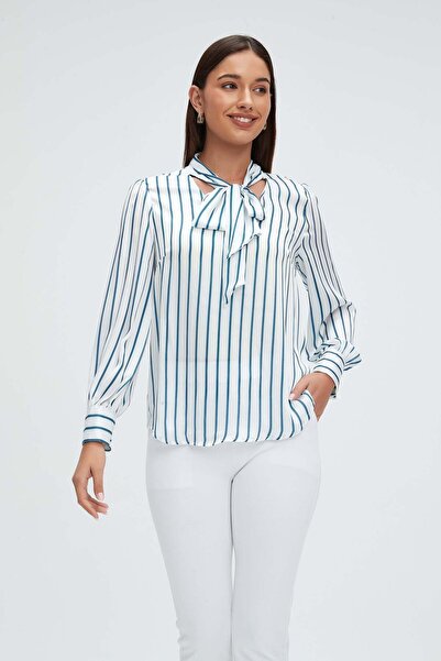 mica Striped Long-Sleeve Top