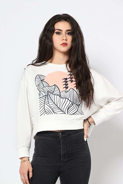 Kitschen Oversized Printed Long-Sleeve Top