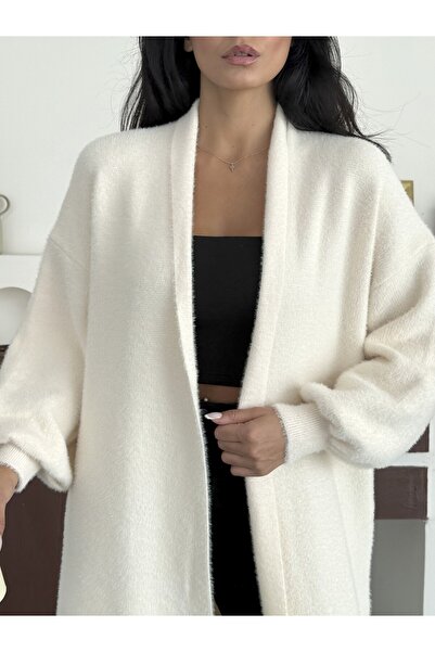 NOA LİNE Women's Shawl Collar Long Knitwear Cardigan