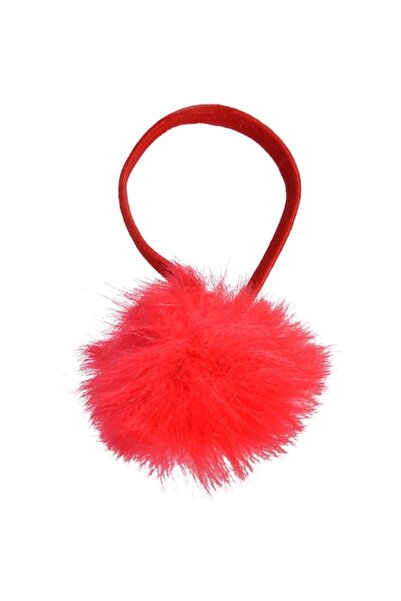 SHOPIENS Shopiens® Kids hair elastic for children, red with red fur