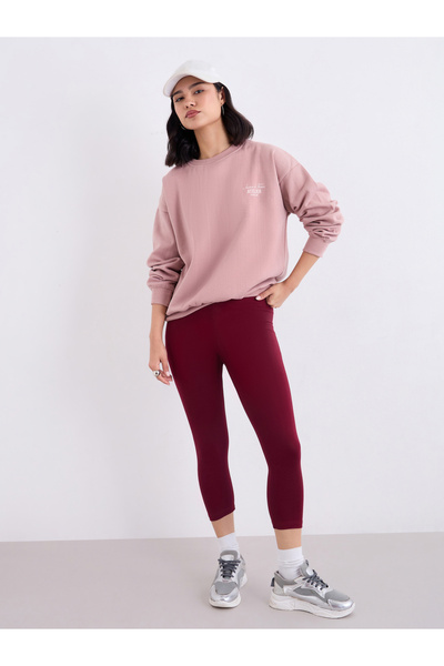 Styli Oversized Regular Length Slogan Sweatshirt