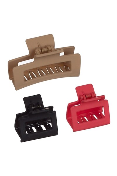 SHOPIENS Set 3 agrafe de păr Shopiens® pentru femei, finisaj mat, 4-8,5 cm