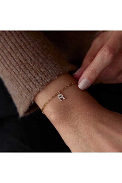 Cherry by Özkonak Taşlı Harf Charm Bileklik