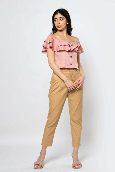 mica Short-Sleeve Button-Front Top