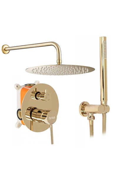 2H Wall-mounted bathtub shower mixer with rain shower set