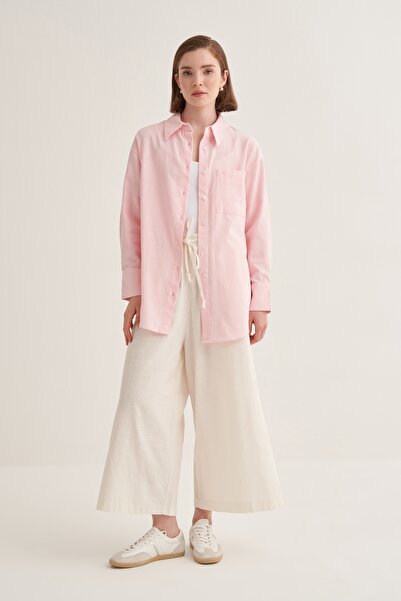 EBU Prive Women's Organic Cotton Oversize Shirt Pink