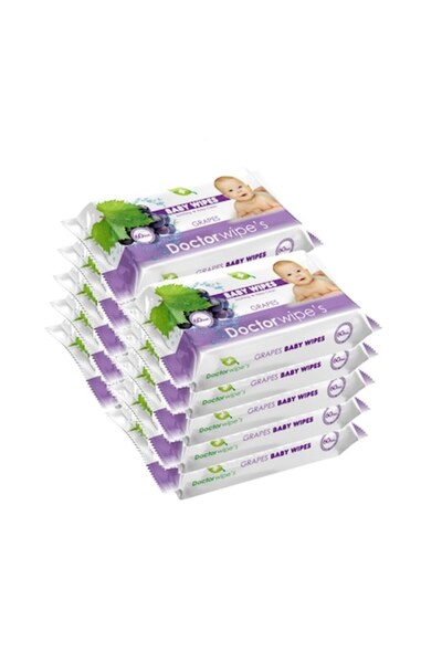 DOCTOR WIPES Șervețele umede Doctor Wipe cu extract de ulei de struguri, 10 p...