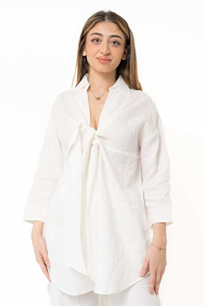 Yola Solid V-Neck Ruffled Top