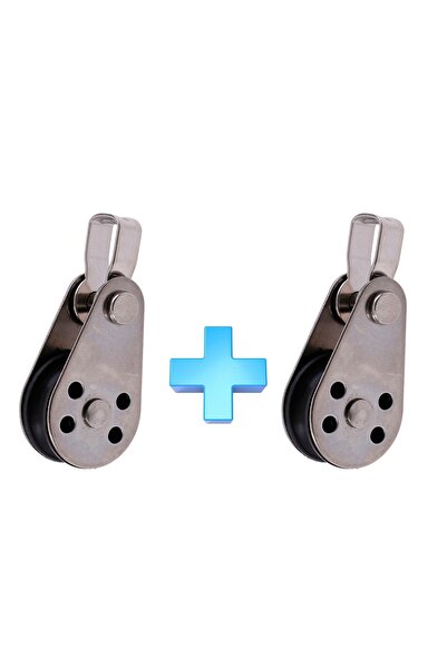 Deniz Marin 2 Adet Paslanmaz Krom Tekli Makara. 6mm. Tekne Güverte Makarası